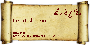 Loibl Ámon névjegykártya